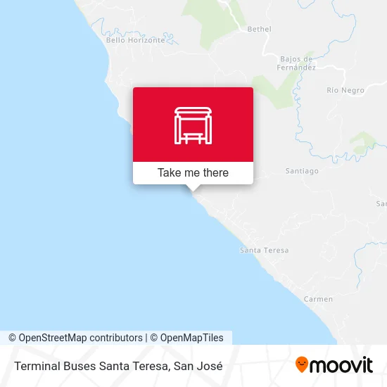 Terminal Buses Santa Teresa map