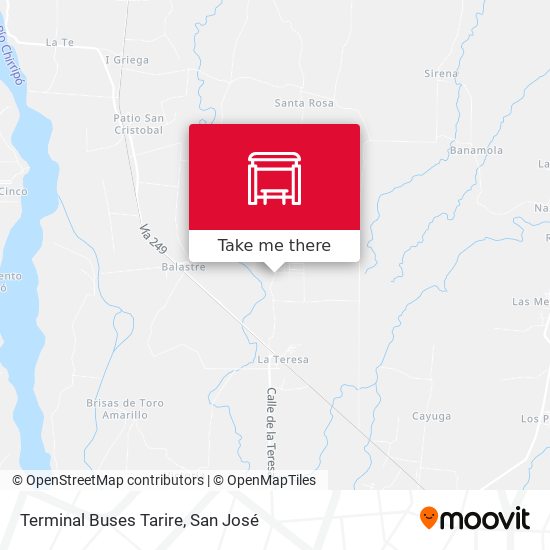 Mapa de Terminal Buses Tarire
