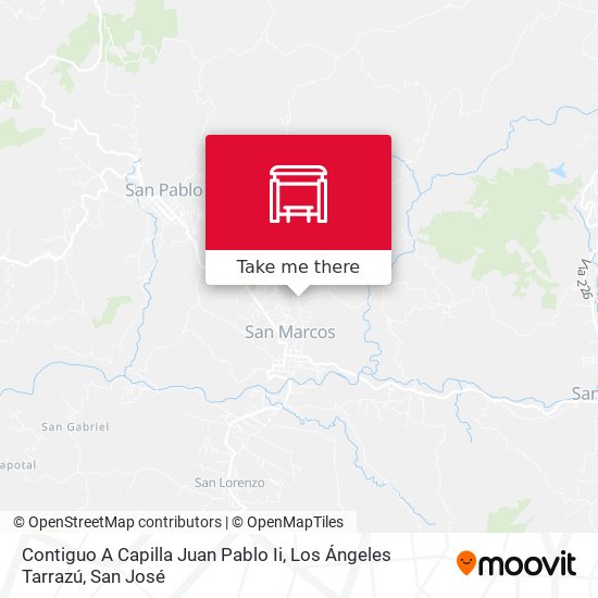 Contiguo A Capilla Juan Pablo Ii, Los Ángeles Tarrazú map