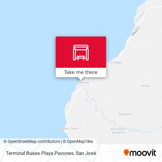 Mapa de Terminal Buses Playa Pavones