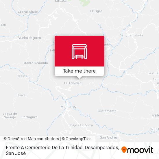 Mapa de Frente A Cementerio De La Trinidad, Desamparados