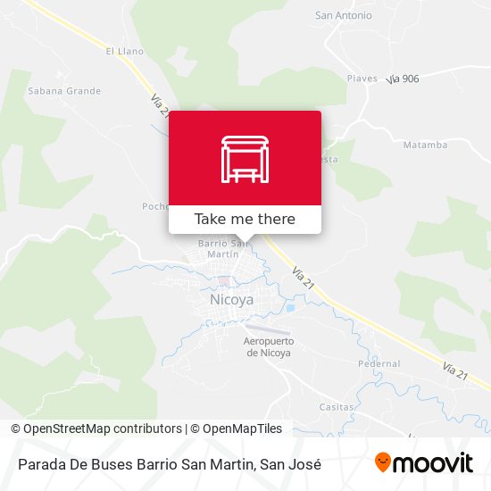 Mapa de Parada De Buses Barrio San Martin