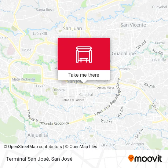 Terminal San José map
