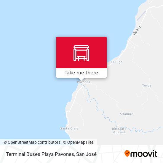 Terminal Buses Playa Pavones map