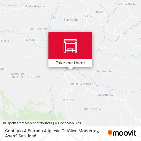 Contiguo A Entrada A Iglesia Católica Monterrey, Aserrí map