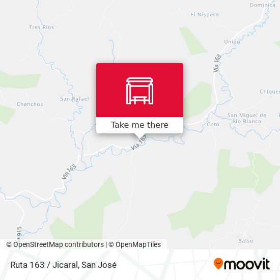 Mapa de Ruta 163 / Jicaral