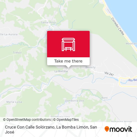 Cruce Con Calle Solórzano, La Bomba Limón map