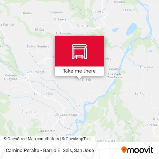 Camino Peralta - Barrio El Seis map