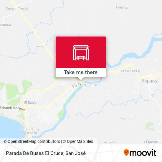 Mapa de Parada De Buses El Cruce