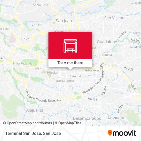 Mapa de Terminal San José