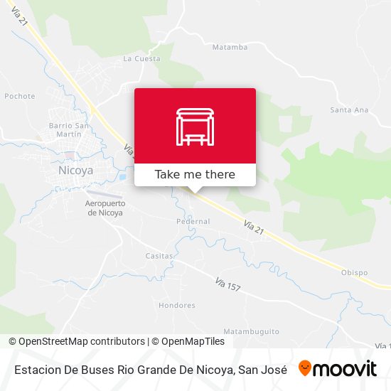 Mapa de Estacion De Buses Rio Grande De Nicoya