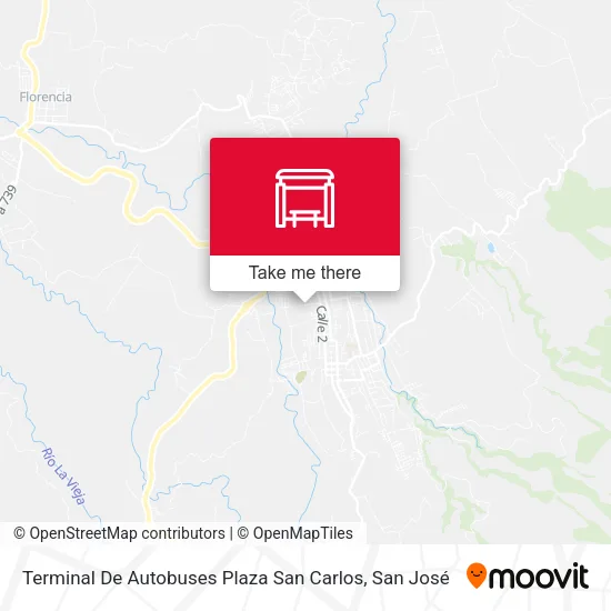 Mapa de Terminal De Autobuses Plaza San Carlos