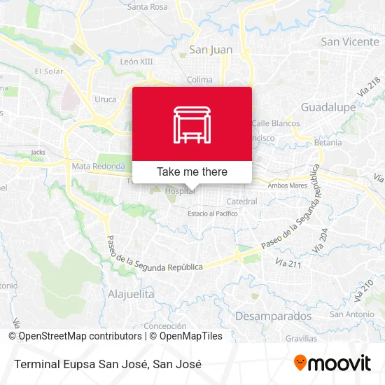 Terminal Eupsa San José map