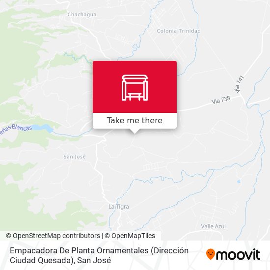 Empacadora De Planta Ornamentales (Dirección Ciudad Quesada) map