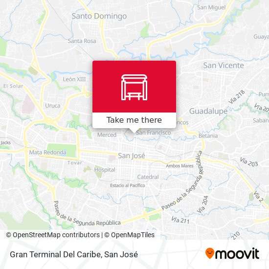 Mapa de Gran Terminal Del Caribe