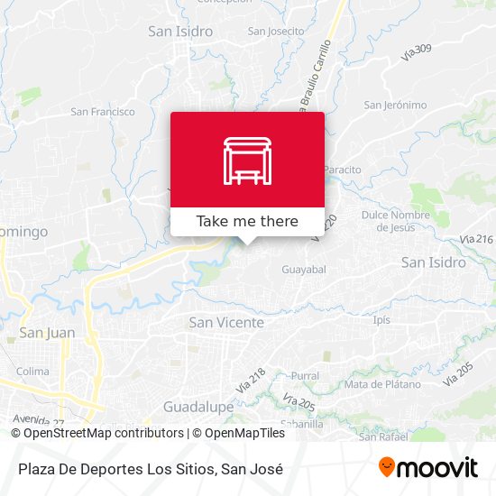 Mapa de Plaza De Deportes Los Sitios
