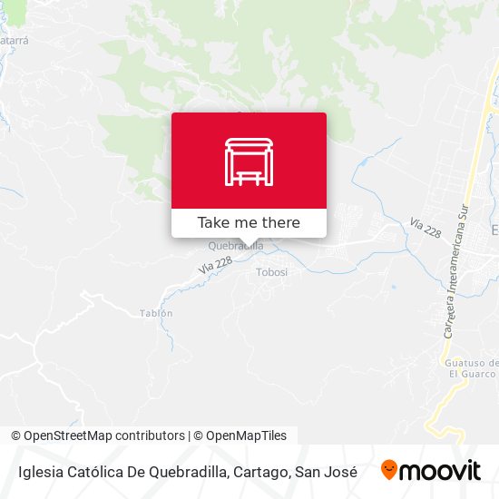 Mapa de Iglesia Católica De Quebradilla, Cartago