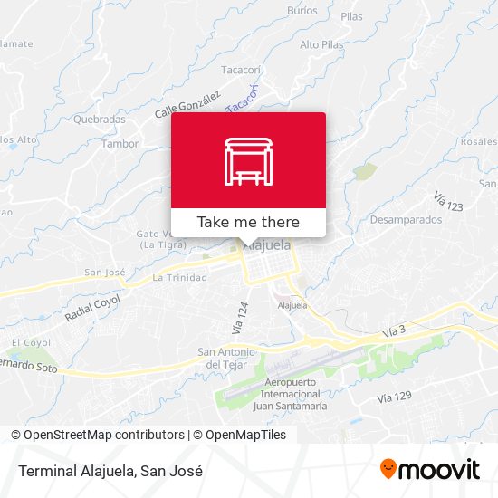 Terminal Alajuela map