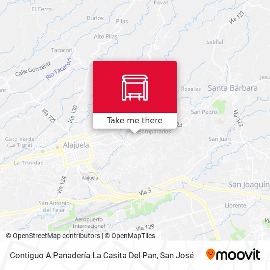 Contiguo A Panadería La Casita Del Pan map