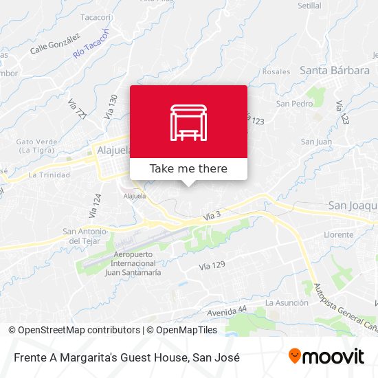 Mapa de Frente A Margarita's Guest House