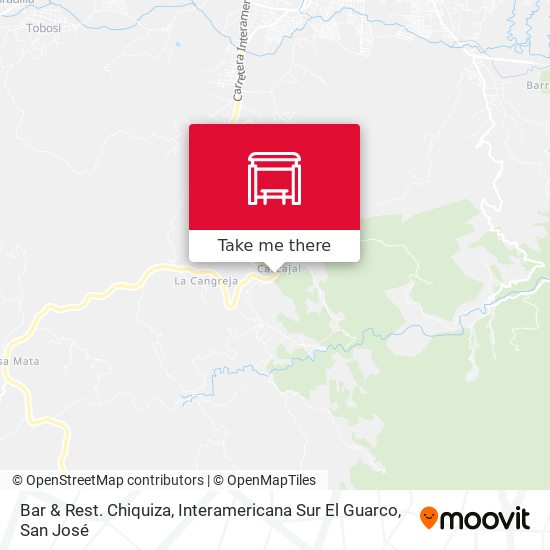 Mapa de Bar & Rest. Chiquiza, Interamericana Sur El Guarco