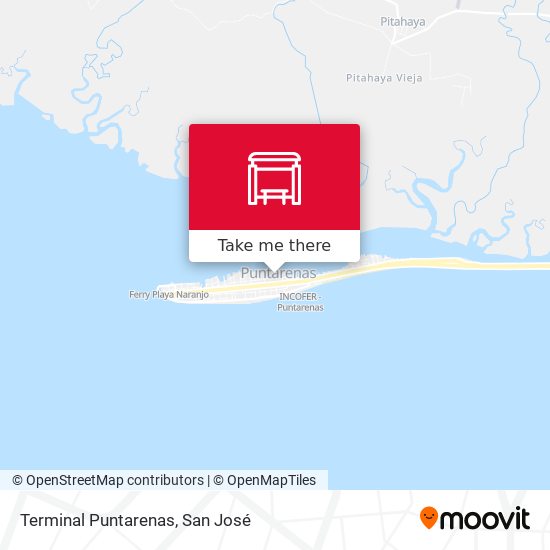 Terminal Puntarenas map