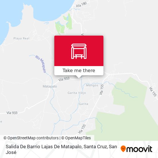 Salida De Barrio Lajas De Matapalo, Santa Cruz map