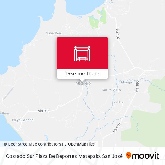 Costado Sur Plaza De Deportes Matapalo map