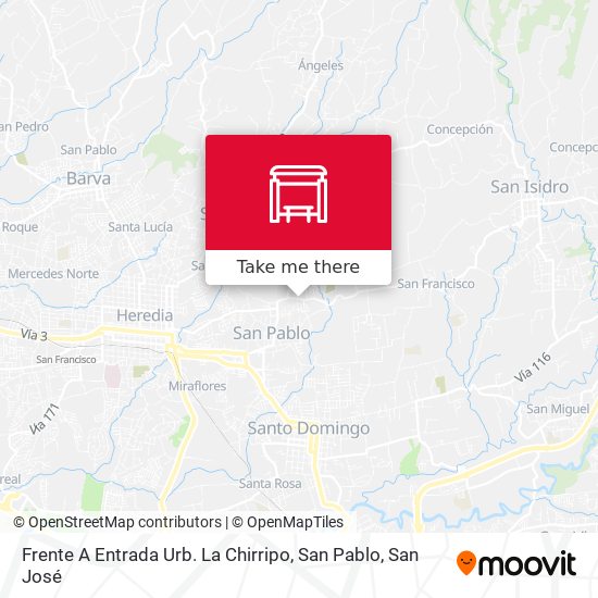 Frente A Entrada Urb. La Chirripo, San Pablo map