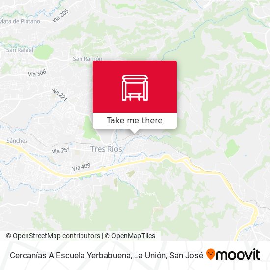 Mapa de Cercanías A Escuela Yerbabuena, La Unión
