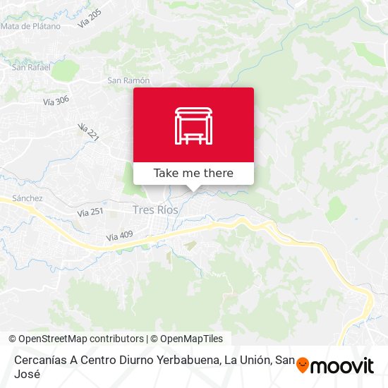 Mapa de Cercanías A Centro Diurno Yerbabuena, La Unión