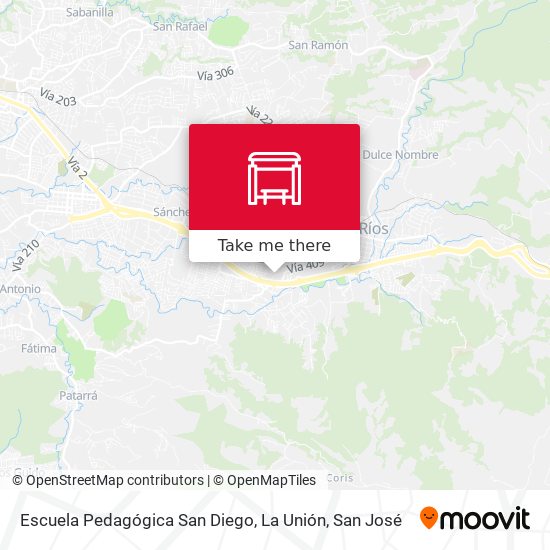 Escuela Pedagógica San Diego, La Unión map