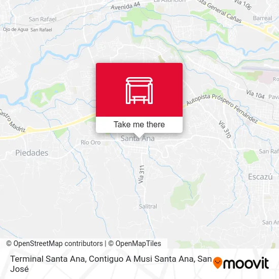 Terminal Santa Ana, Contiguo A Musi Santa Ana map