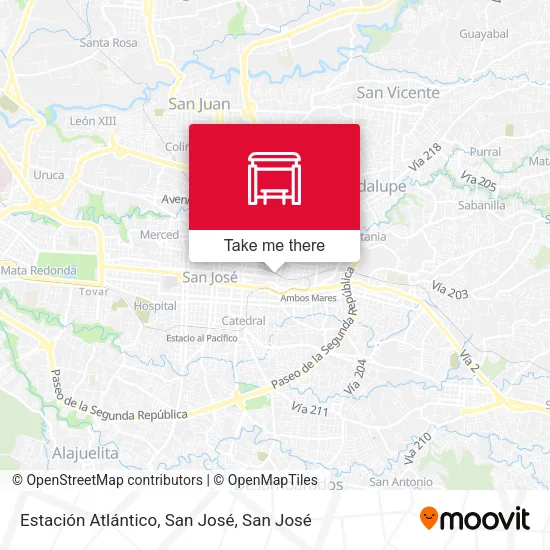 Mapa de Estación Atlántico, San José