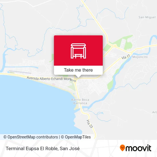 Mapa de Terminal Eupsa El Roble