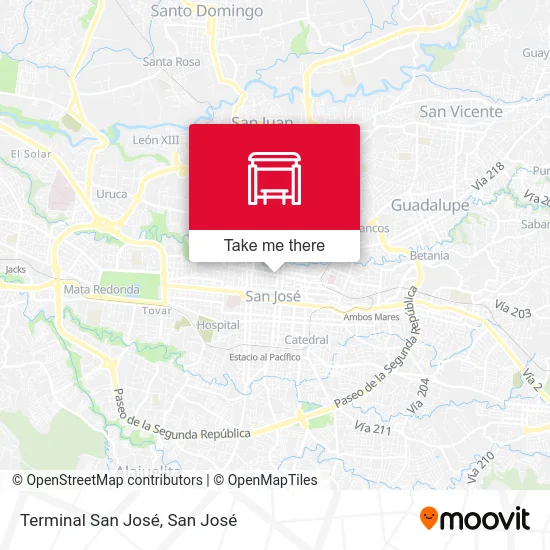 Terminal San José map