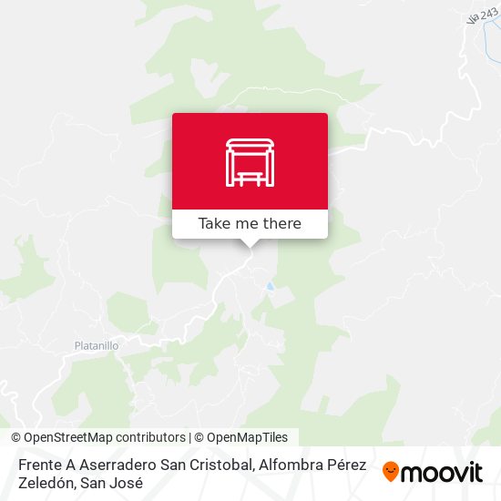 Frente A Aserradero San Cristobal, Alfombra Pérez Zeledón map