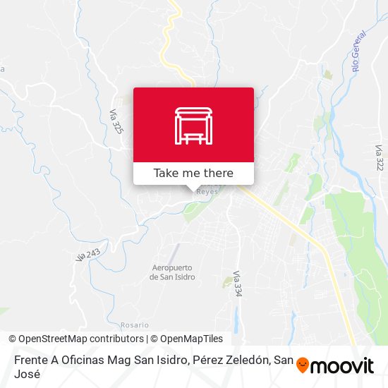 Frente A Oficinas Mag San Isidro, Pérez Zeledón map
