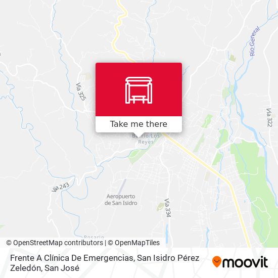 Frente A Clínica De Emergencias, San Isidro Pérez Zeledón map