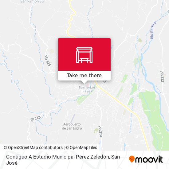 Mapa de Contiguo A Estadio Municipal Pérez Zeledón