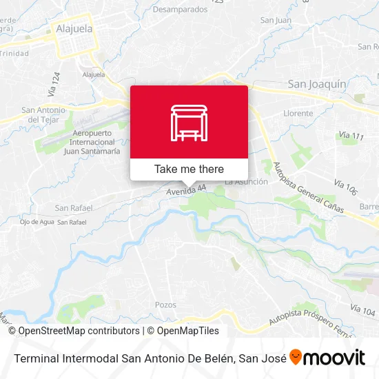Terminal Intermodal San Antonio De Belén map