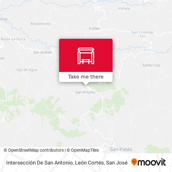 Intersección De San Antonio, León Cortés map