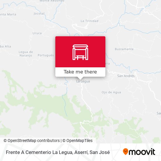 Mapa de Frente A Cementerio La Legua, Aserrí