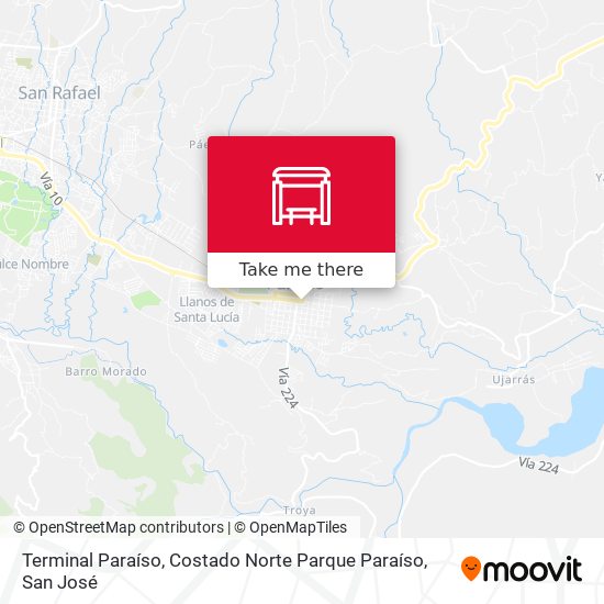 Terminal Paraíso, Costado Norte Parque Paraíso map
