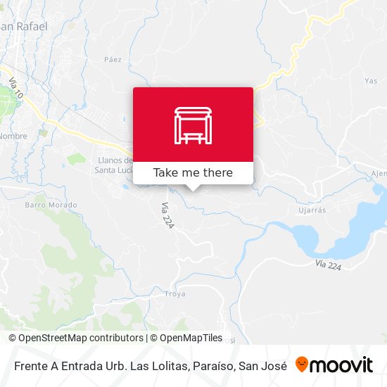 Mapa de Frente A Entrada Urb. Las Lolitas, Paraíso