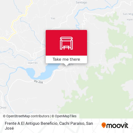 Frente A El Antiguo Beneficio, Cachí Paraíso map