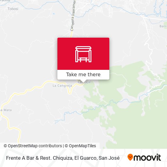Mapa de Frente A Bar & Rest. Chiquiza, El Guarco