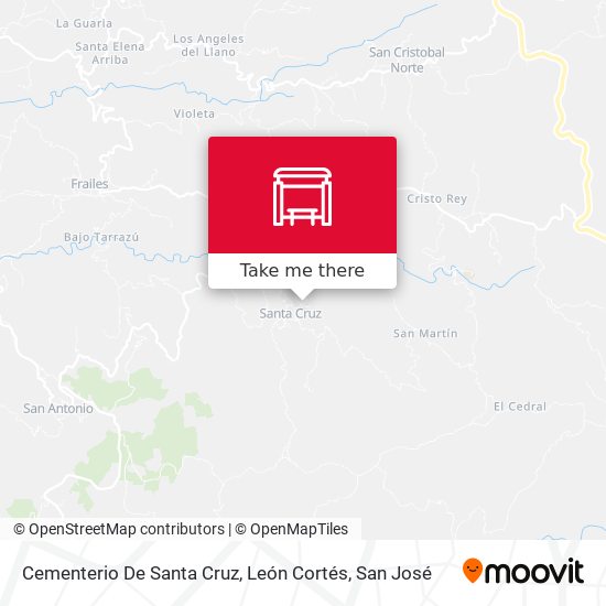 Cementerio De Santa Cruz, León Cortés map