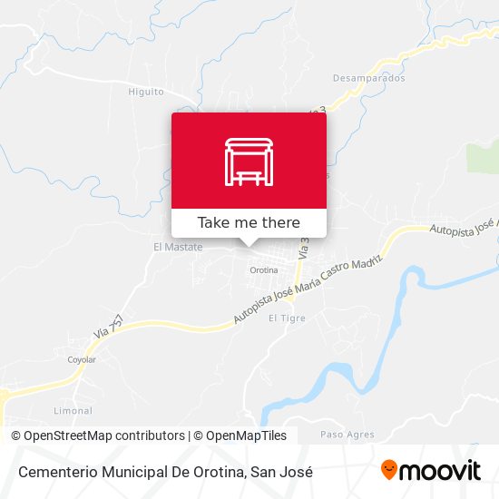 Cementerio Municipal De Orotina map