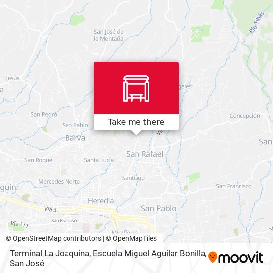 Terminal La Joaquina, Escuela Miguel Aguilar Bonilla map